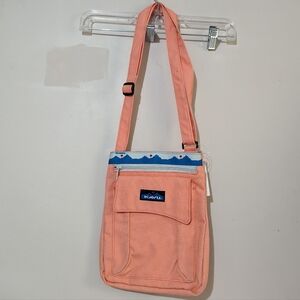Kavu Keeper Crossbody Messenger Bag Purse in Coral Multiple Pockets New!
